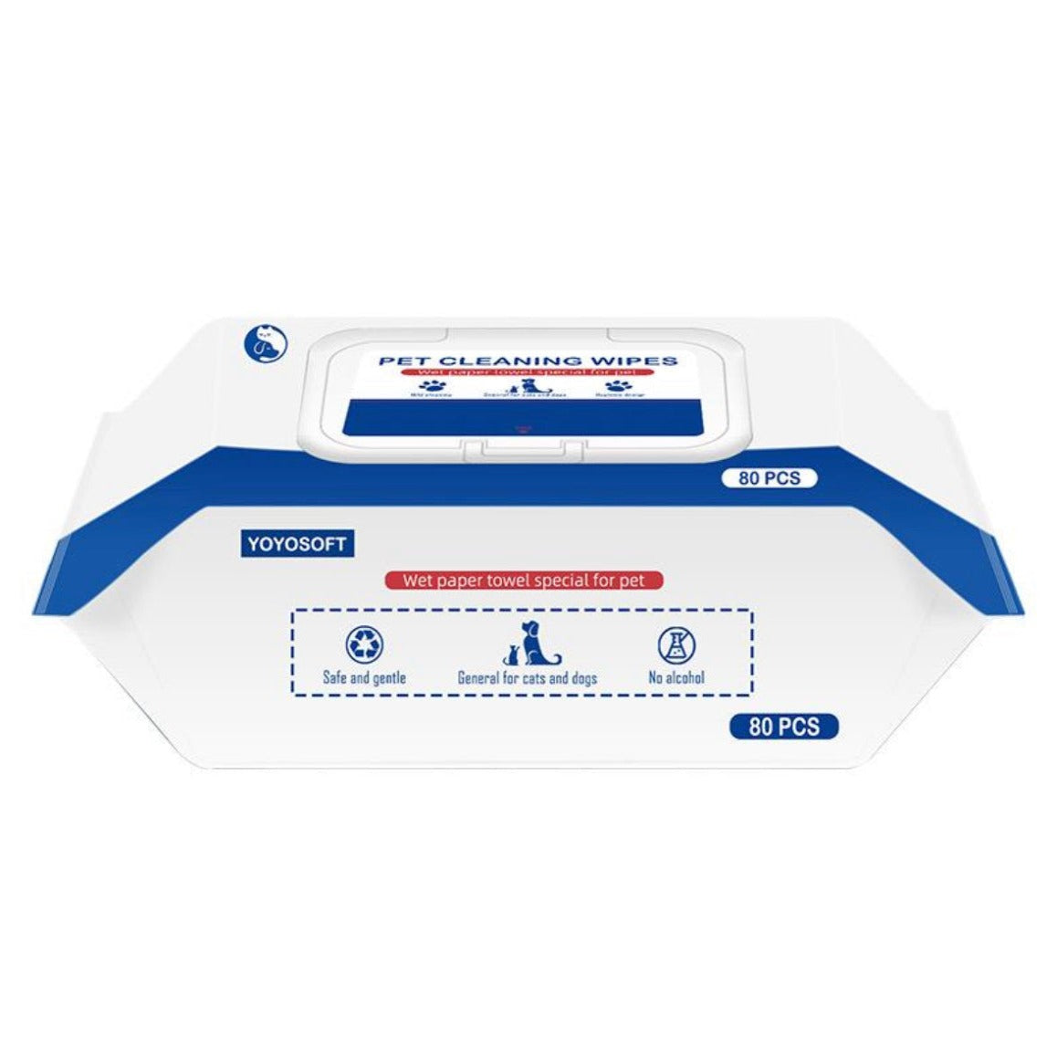 Kattborste Långhårig,
Hundborste Långhårig, Dubbelsidig wipeorste för hundar och katter - Blå färg