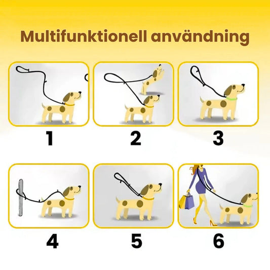 Multifunktionell Reflexfit Multifunktionellt Hundkoppel - Djurslottet