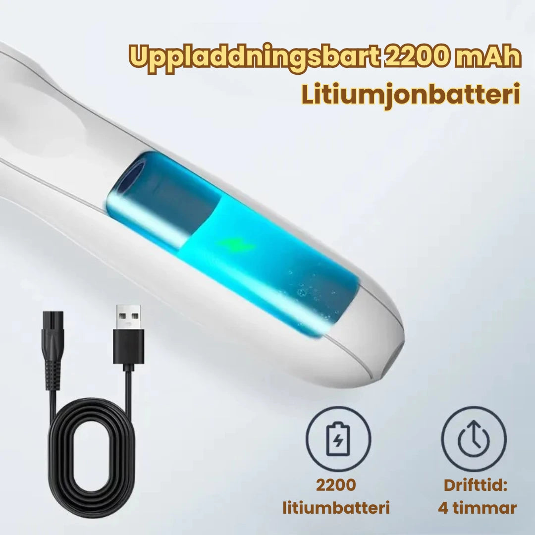 SMEHNSER T2B Djurtrimmer uppladdningsbar 4 timmars batteritid - Djurslottet