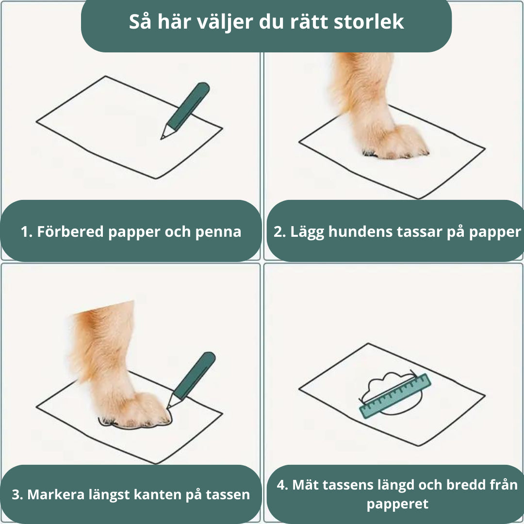 Hundskor Vinter,
Skor Till Hund Snö, SnowGrip Vattentäta Hundskor (Reflekterande) - Djurslottet