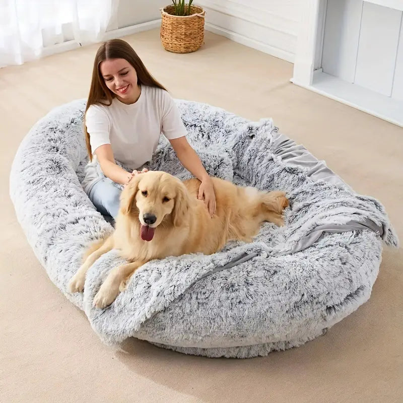CozyCloud Stor Hundbädd för människor - Djurslottet
