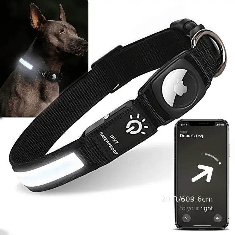 Airtag Halsband Katt,
Airtag Hundhalsband, Lysande Airtag halsband För hundar
