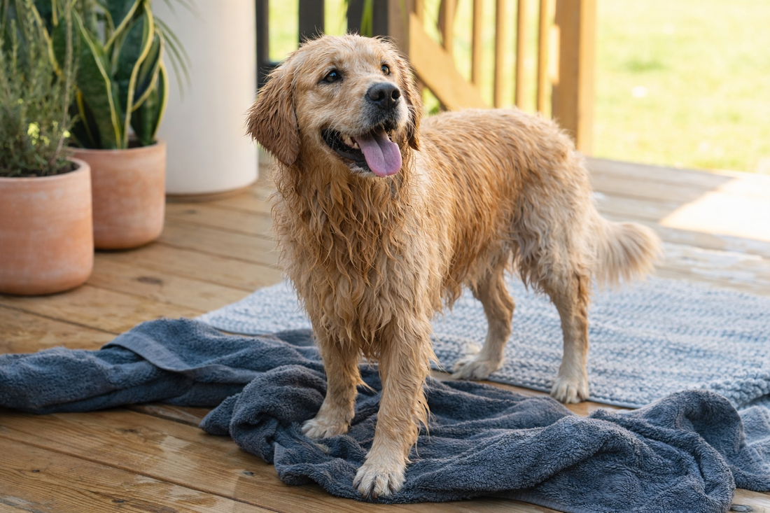 Ett enklare sätt att torka hunden efter badet - Djurslottet