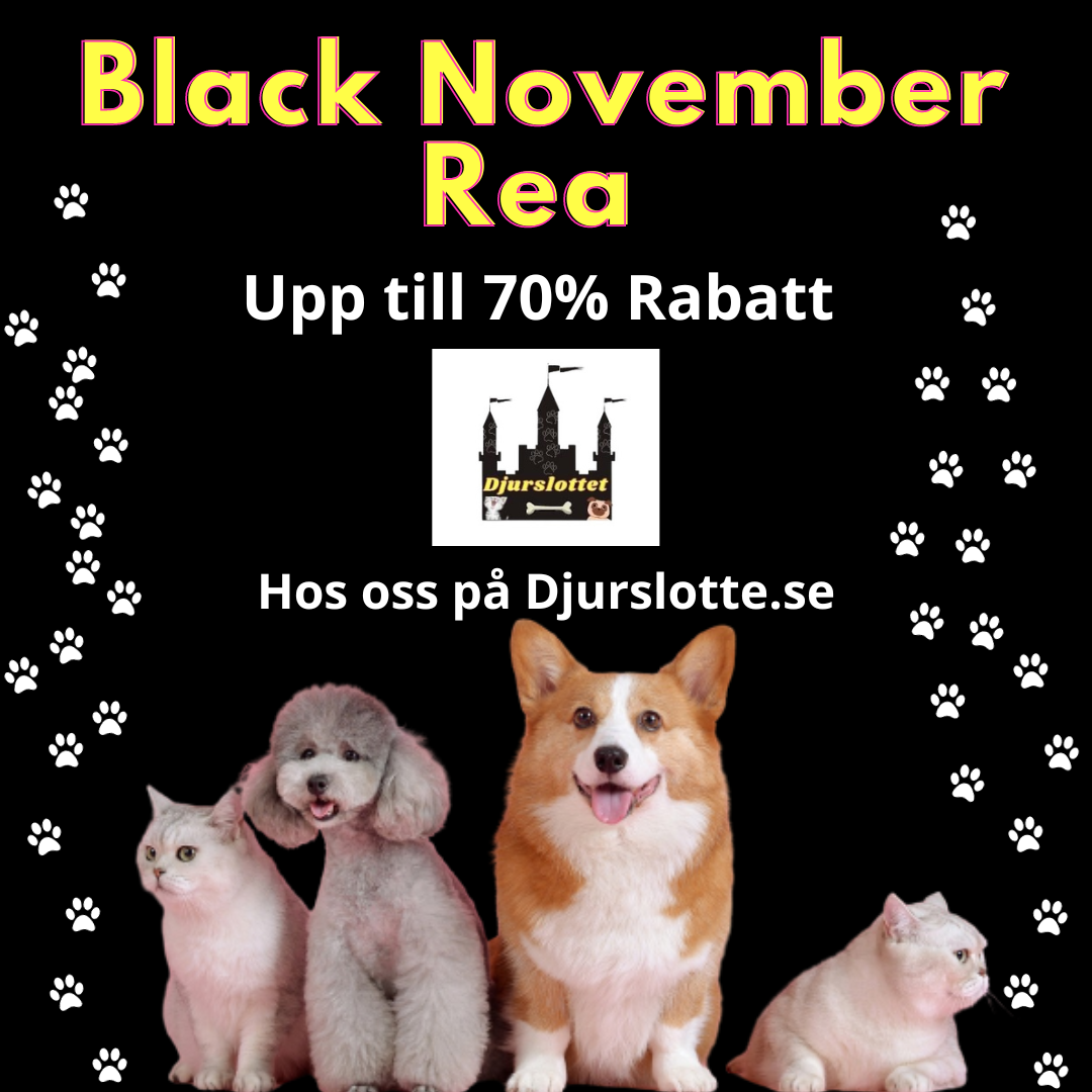 Black Friday & Black november rea för hund och katt leksaker & matskålar & transportväskor och mycket mer hos Djurslottet