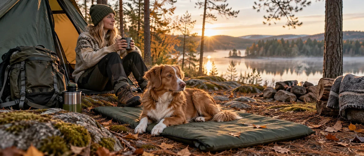 Hundbädd för camping: välj storlek, plats och skötsel - Djurslottet