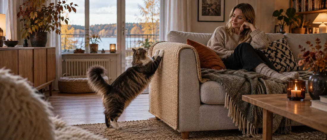 Katten klöser på soffan: så väljer du skydd för armstödet - Djurslottet
