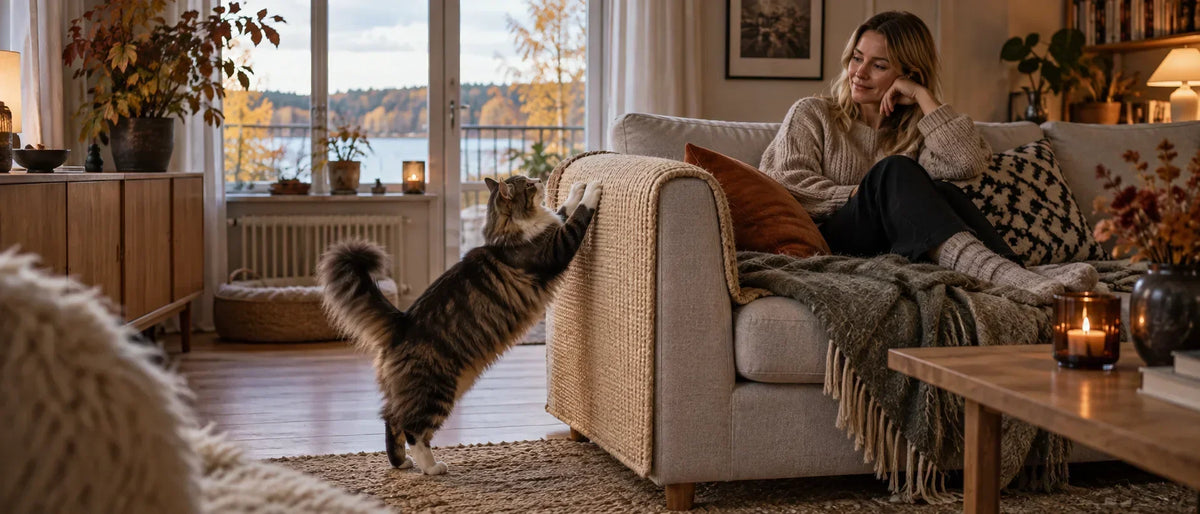 Katten klöser på soffan: så väljer du skydd för armstödet - Djurslottet