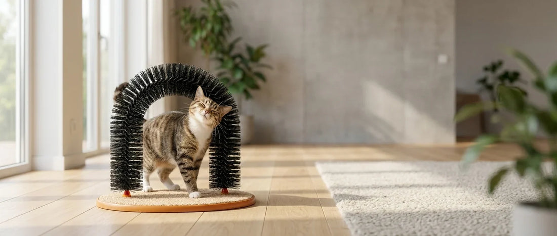 Översikt: Självborste för katt så styr du pälsen bort från soffan - Djurslottet