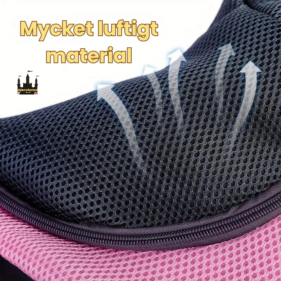 Mycket luftigt material av PawsPack Slingväska för husdjur - Djurslottet