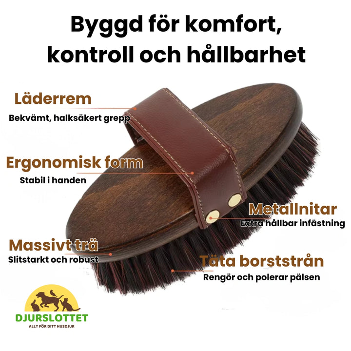 2-pack Premium Hästborste i Trä Byggd för komfort, kontroll och hållbarhet - Djurslottet