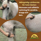 2-pack Premium Hästborste i Trä Skonsam och effektiv ryktning för ansikte, kropp och 
ben. - Djurslottet
