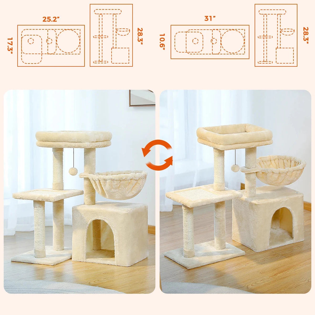 klösträd som kan monteras på 2 olika sätt valfritt