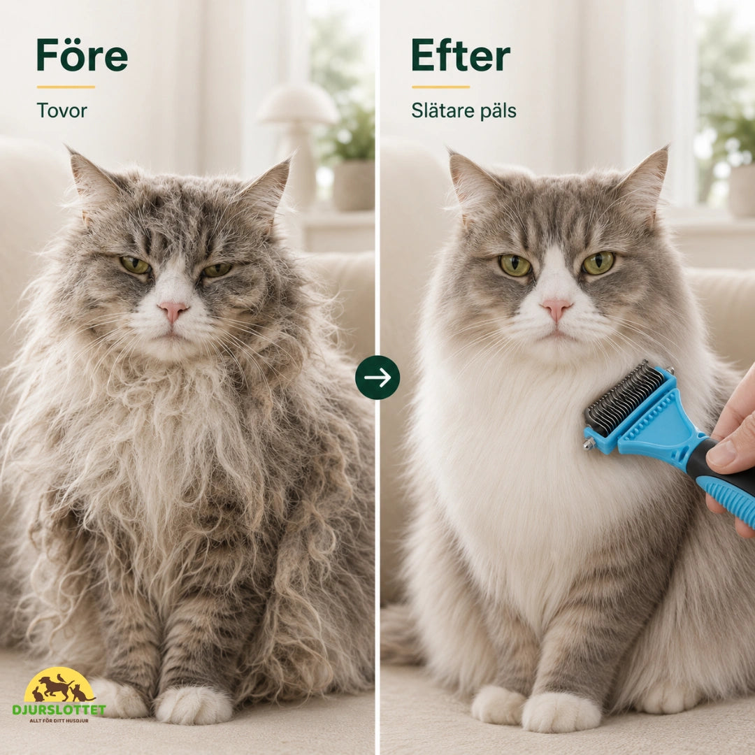 Tovborste vs efter - Djurslottet