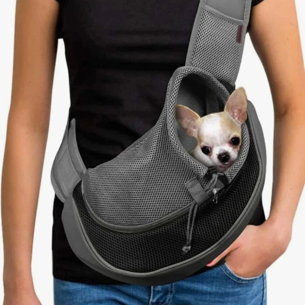 Praktisk förvaringsficka PawsPack Slingväska för husdjurSvart- Djurslottet