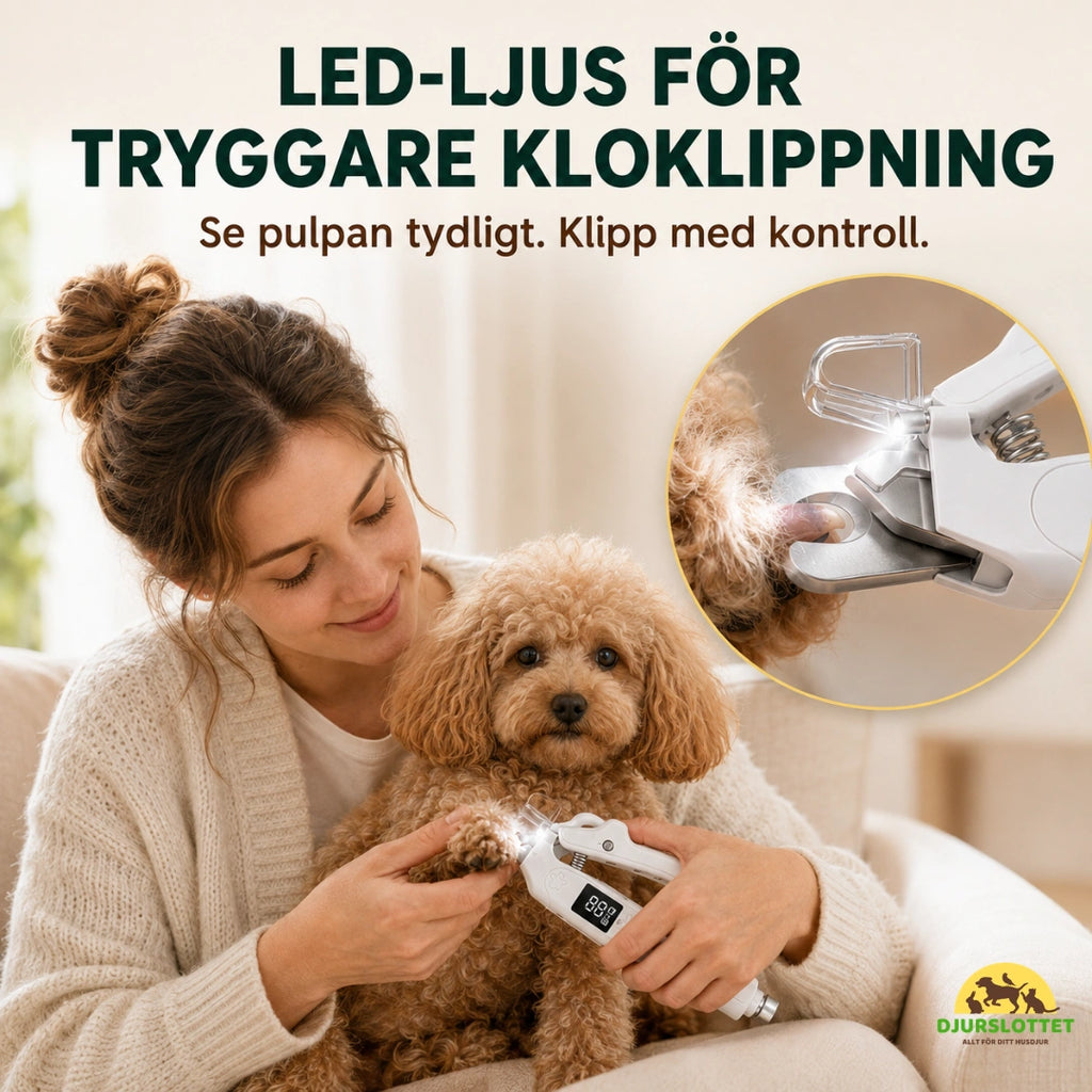 Silvetti Kloklippare 2-i-1 med Kloslip och LED