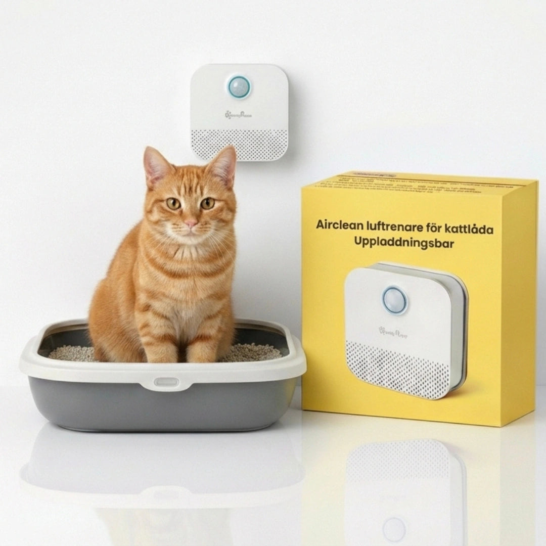 Airclean luftrenare för kattlåda Stoppar lukt vid källan - Djurslottet