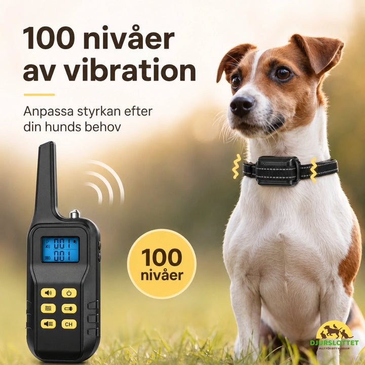 Antiskällhalsband DuoControl 100 nivåer av vibration – anpassa styrkan efter din hunds behov Djurslottet