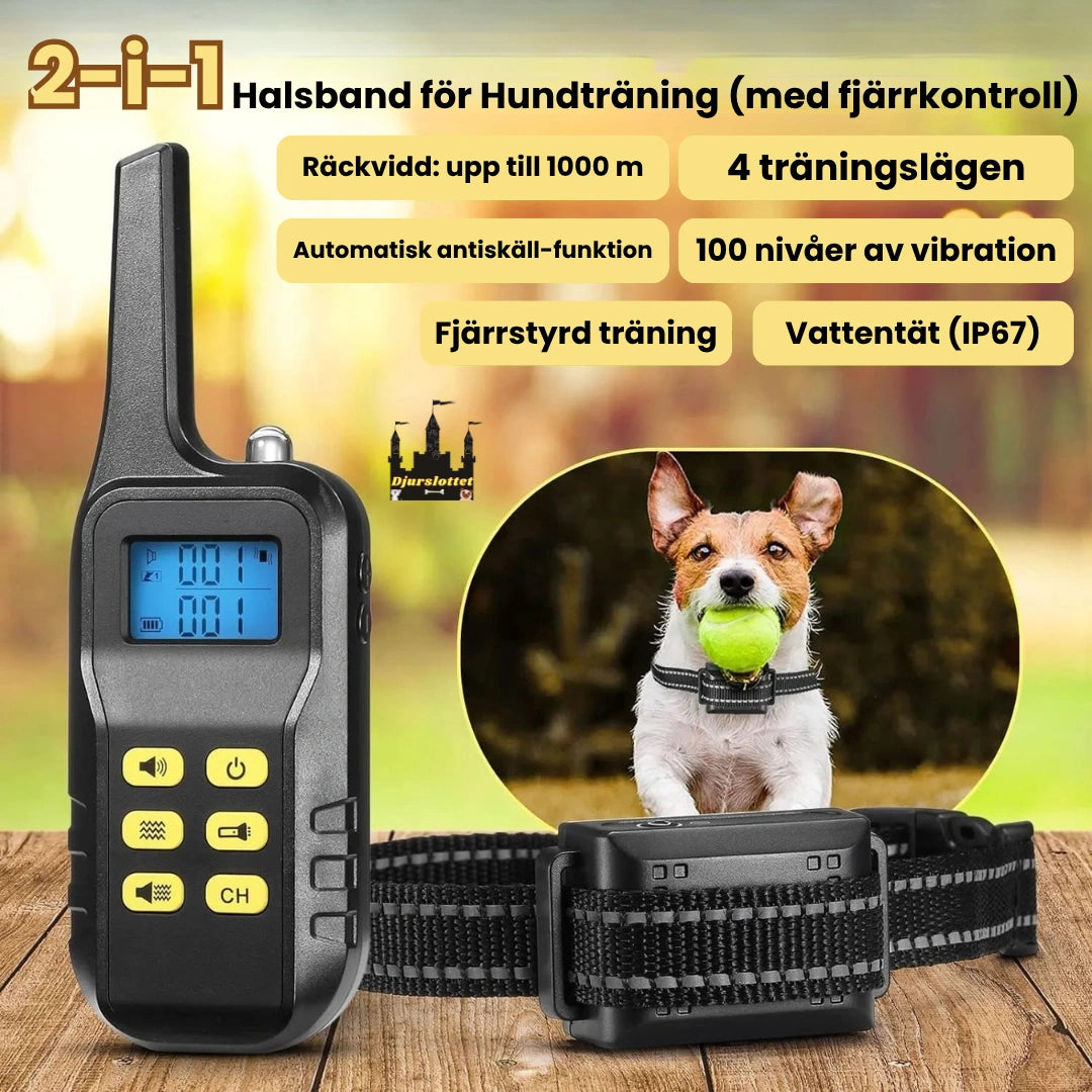 Antiskällhalsband DuoControl  Halsband för Hundträning (med fjärrkontroll) - Djurslottet