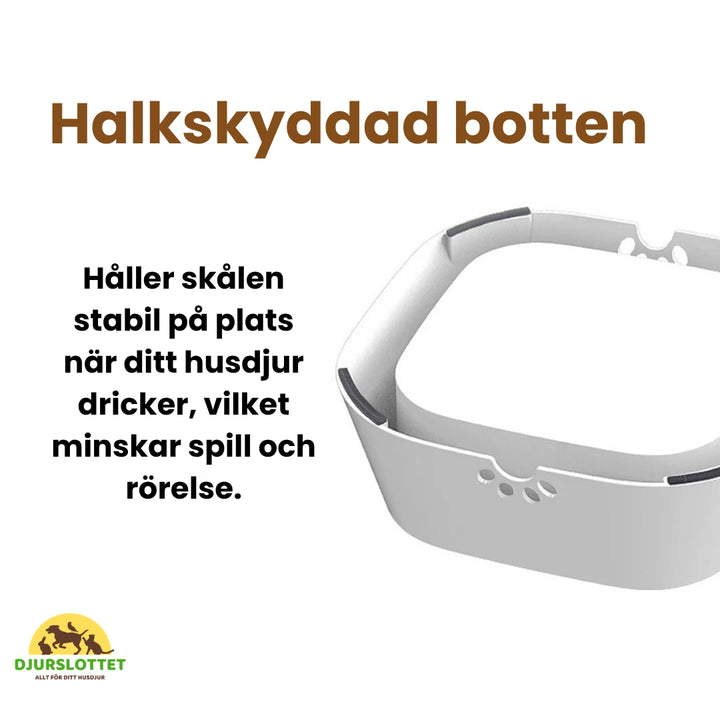 Antispill vattenskål Halkskyddad botten - Djurslottet