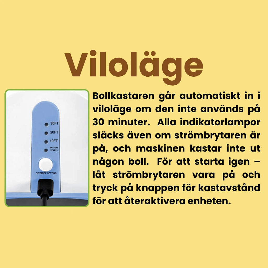 Automatisk Bollkastare för Hund Vilotläge Djurslottet