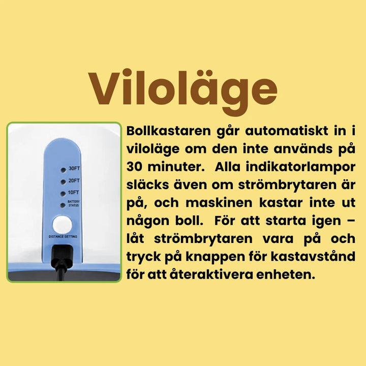 Automatisk Bollkastare för Hund Vilotläge Djurslottet