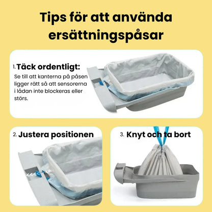 Avfallspåsar till Neakasa M1 Självrengörande Kattlåda Tips för att använda ersättningspåsar - Djurslottet