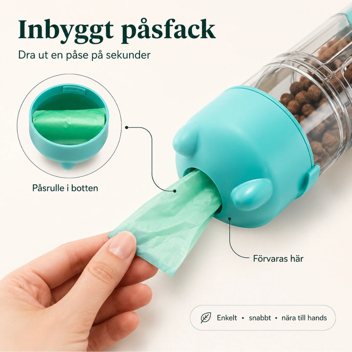Bärbar 4 i 1 Multiflaska inbyggt pasfack - Djurslottet
