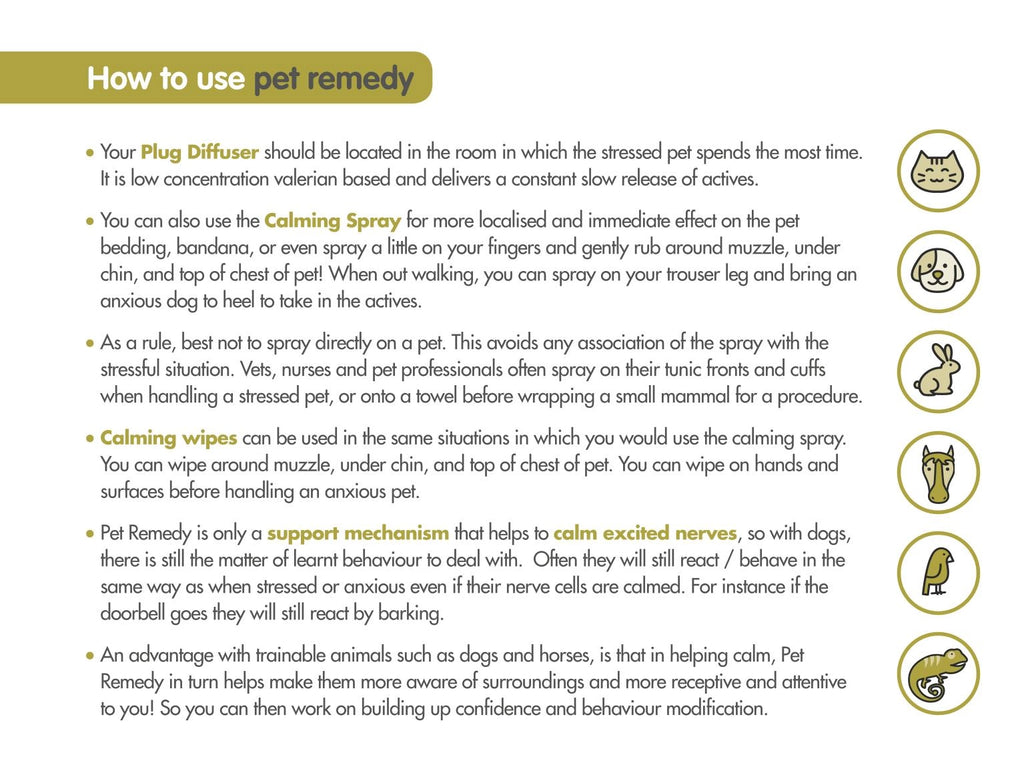 Pet Remedy Lugnande Spray - Djurslottet