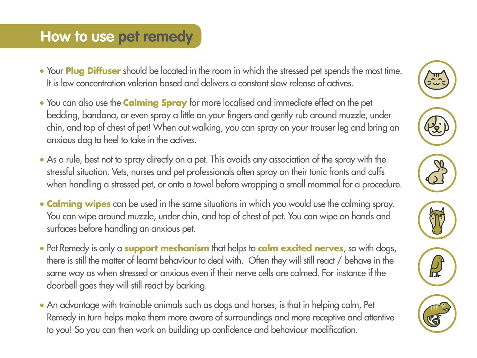 Pet Remedy Lugnande Spray - Djurslottet