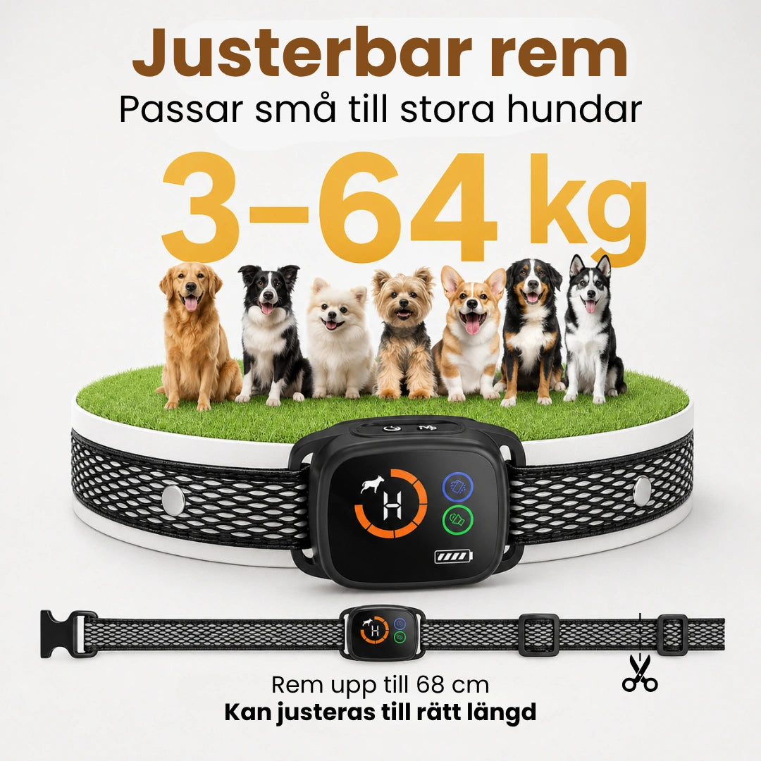 ChewUp Antiskällhalsband justerbar rem 15-68 cm - Djurslottet