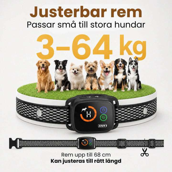 ChewUp Antiskällhalsband justerbar rem 15-68 cm - Djurslottet