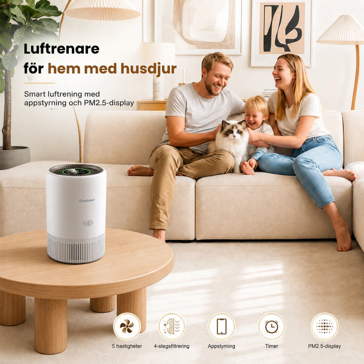 Chuboor Luftrenare för husdjurshem päls mjäll och lukt - Djurslottet
