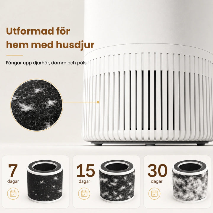 Chuboor Luftrenare för hem med husdjur Utformad för hem med husdjur- Djurslottet