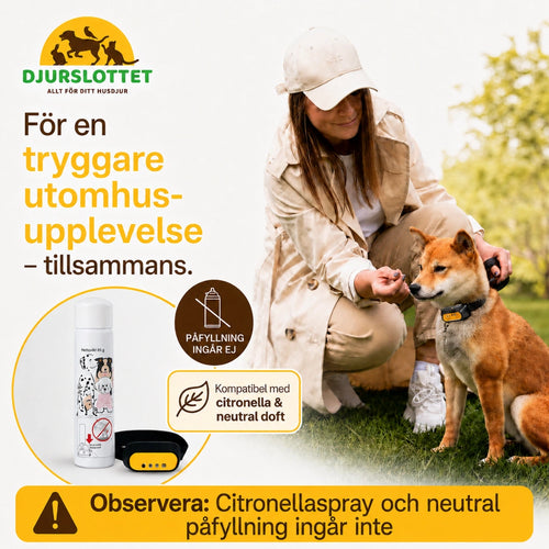 Citronella antiskällhalsband Citronella-spraypåfyllning ingår inte Djurslottet