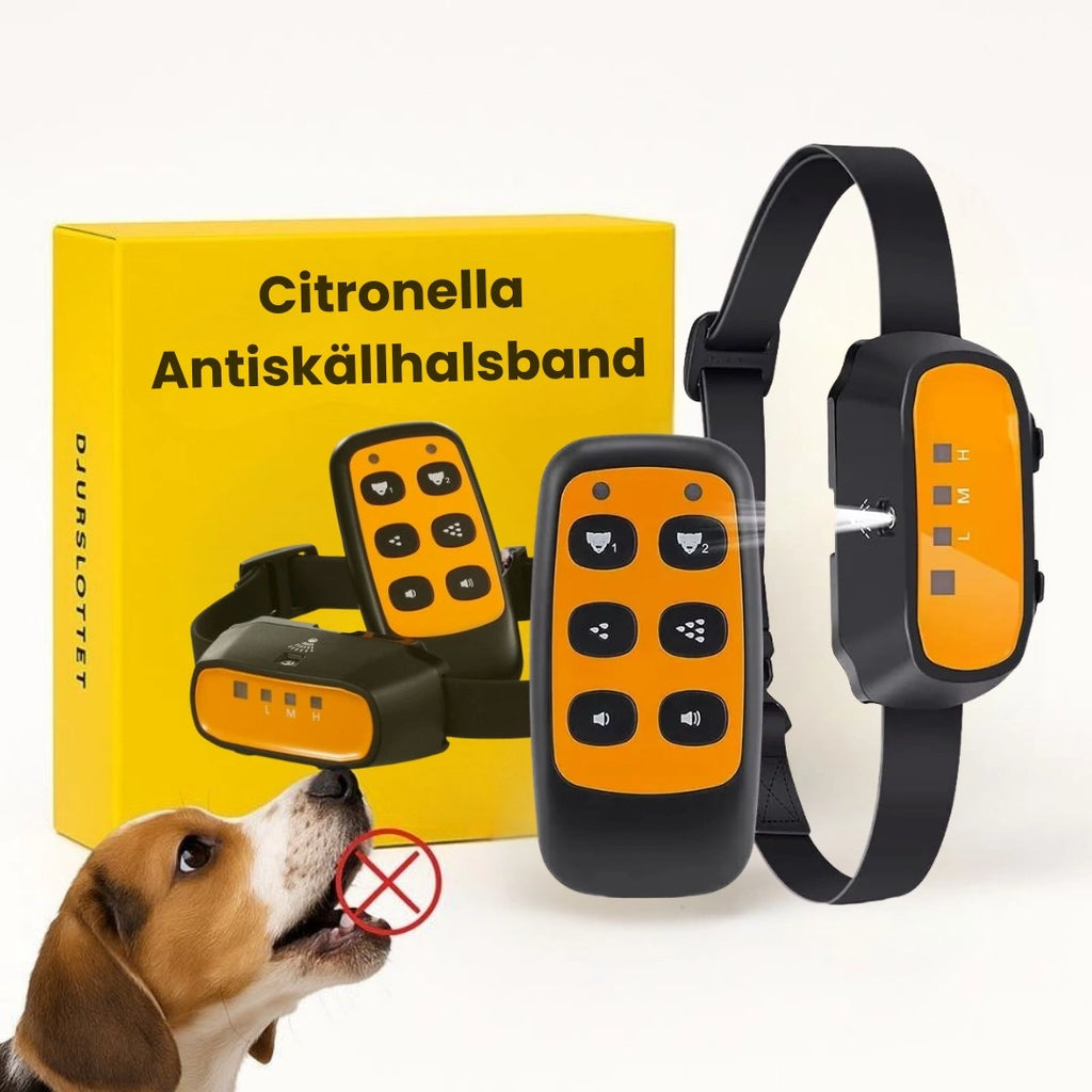 Citronella antiskällhalsband Justerbar känslighet och passform- Djurslottet