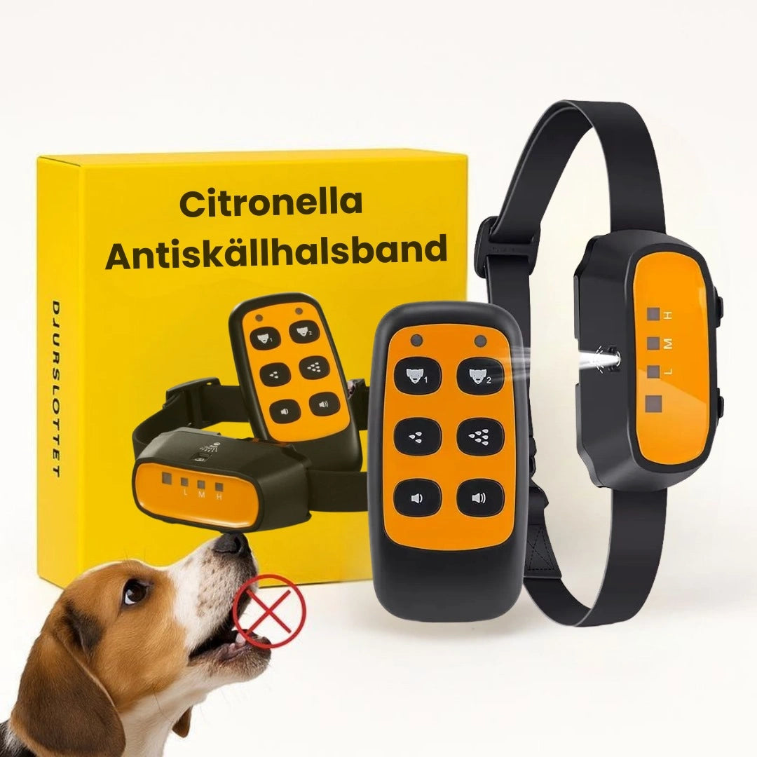 Citronella antiskällhalsband Justerbar känslighet och passform- Djurslottet