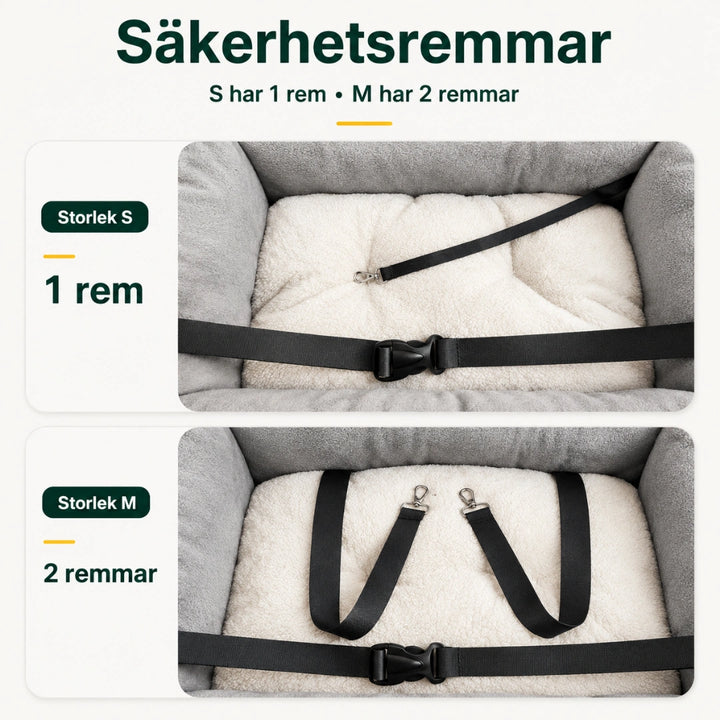 ComfyRide Bilsäte med Säkerhetsrem remmar - Djurslottet