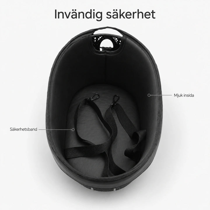 Cykelkorg med invändigt säkerhetsband - Djurslottet