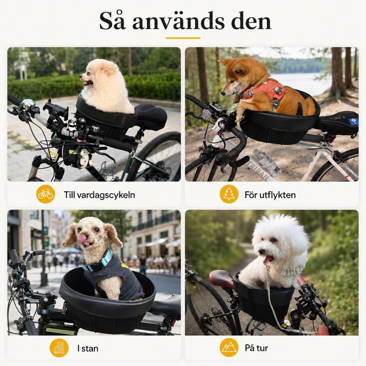 Så används cykelkorgen på cykelturen - Djurslottet