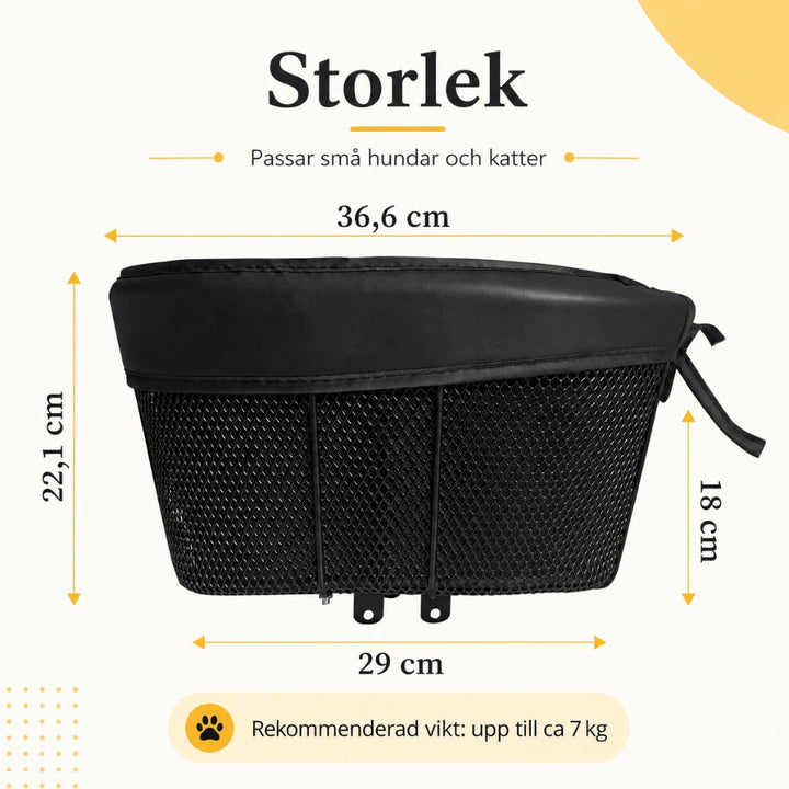 Cykelkorg storleksguide upp till 7,5 kg - Djurslottet