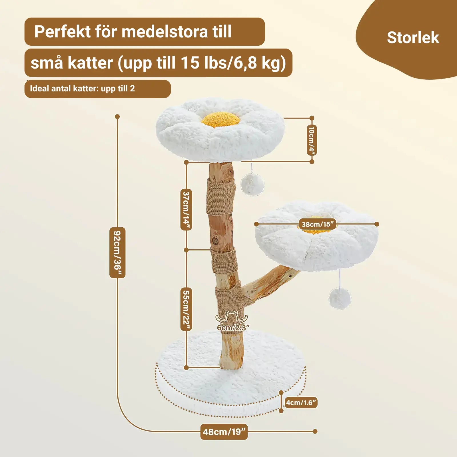 CozyCloud Klösträd i Naturträ storlek