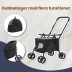 Detixy Dubbel Djurvagn Dubbellager med flera funktioner -  Djurslottet 