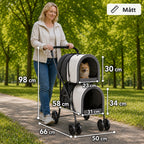 Detixy Dubbel Djurvagn storlek mått och maxvikt 10 kg per djur - Djurslottet
