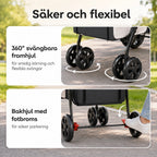 Detixy Dubbel Djurvagn meshfönster säkerhetsband och dragkedjedörrar - Djurslottet