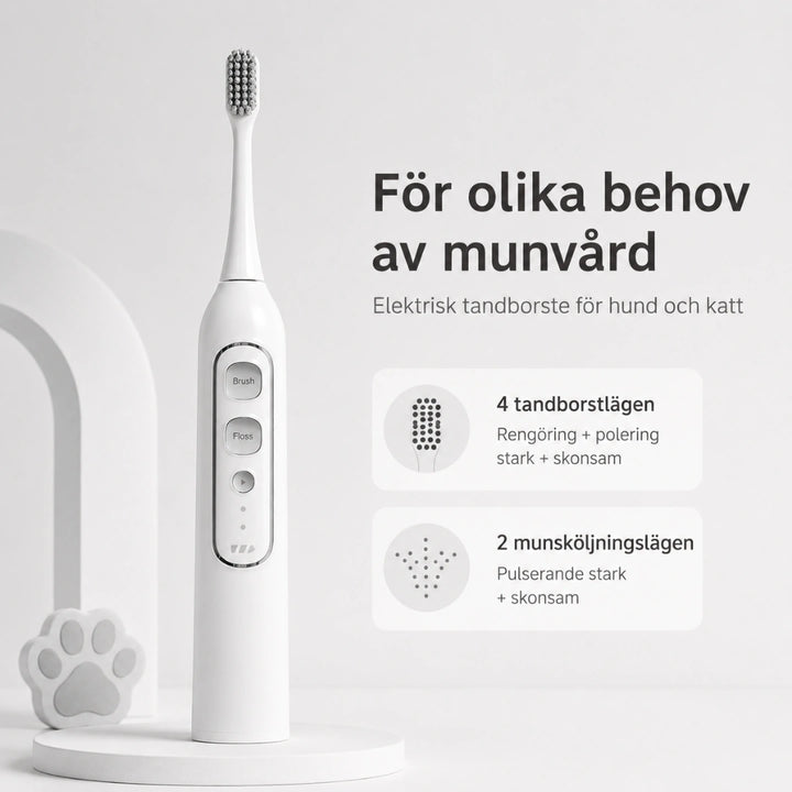 Detixy Elektrisk tandborste för husdjur Flera lägen - Djurslottet