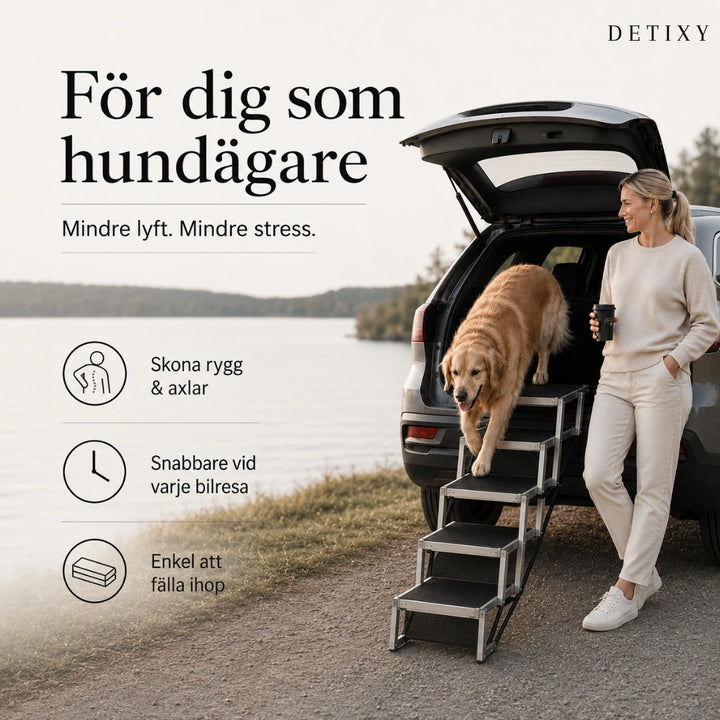 Detixy Hopfällbar Hundtrappa for dig som hundagare - Djurslottet