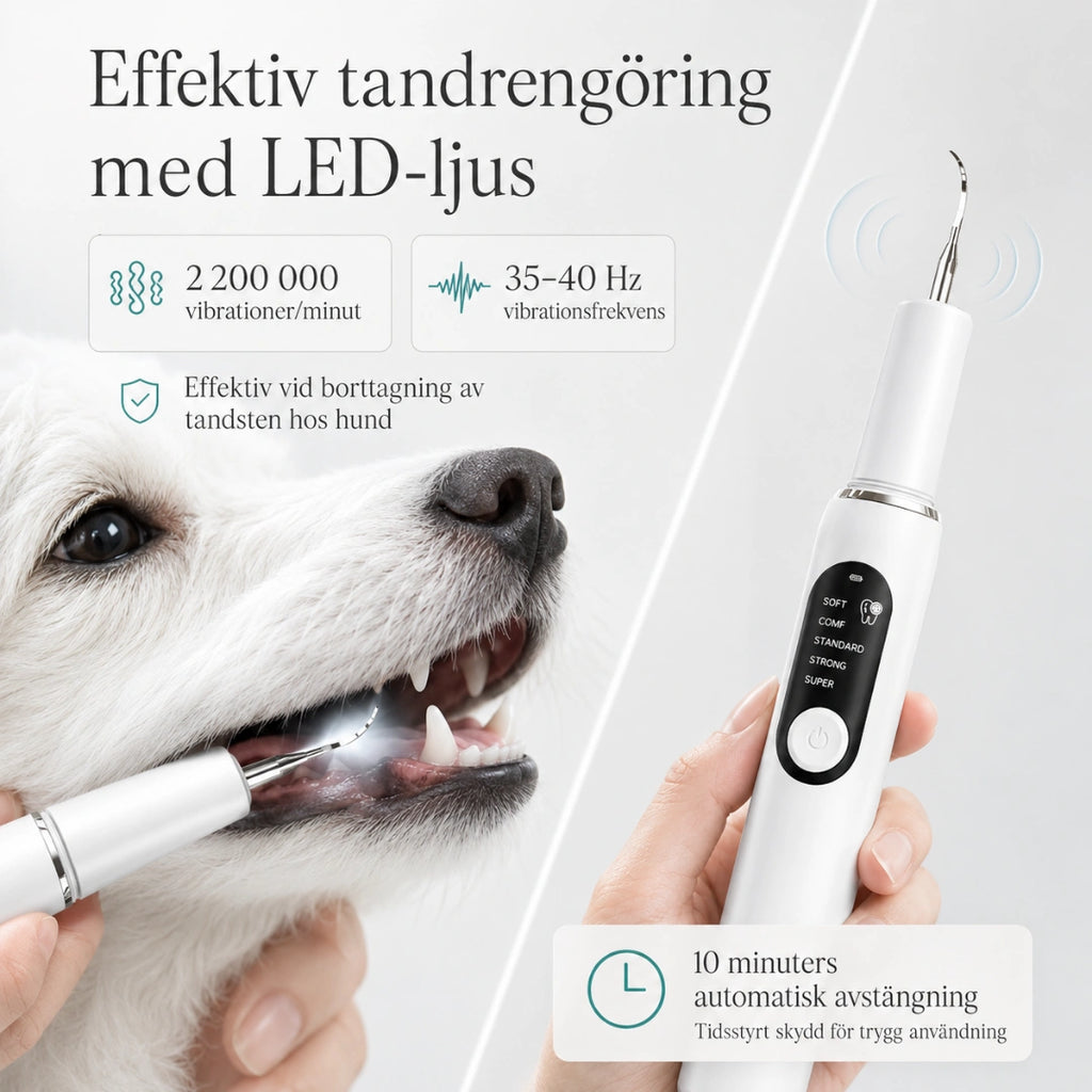 Detixy Ultraljuds Tandskrapa Pro effektiv plackborttagning - Djurslottet