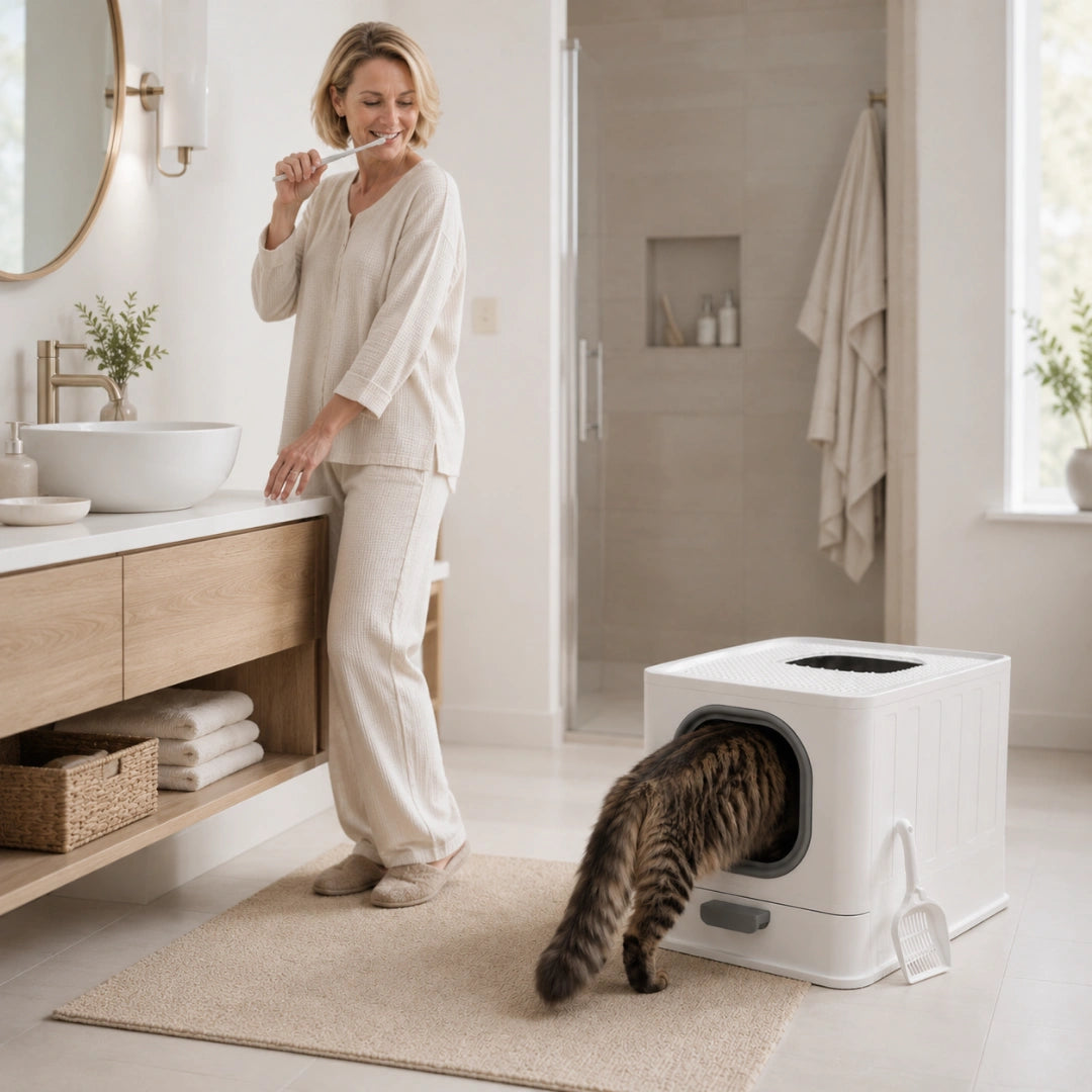 Detixy kattlåda med tak - Djurslottet