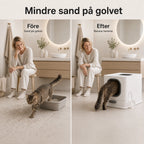Detixy kattlåda med tak mindre sand pa golvet - Djurslottet