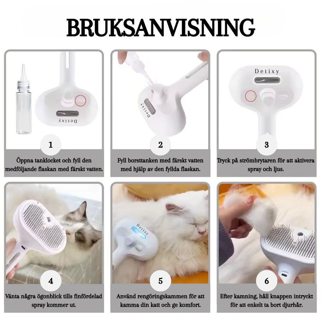 Detixy ångborste Bruksanvisning - Djurslottet